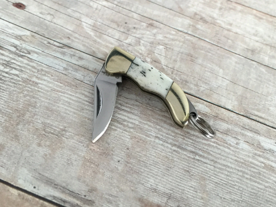 Miniature Folding Pocket Knife Pendant Charm for Jewelry Making