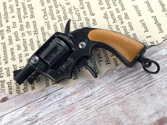 Vintage Snub Nose Revolver Cap Gun Pendant