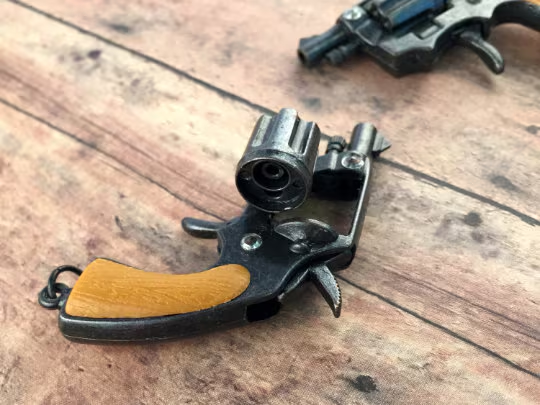 Vintage Snub Nose Revolver Cap Gun Pendant