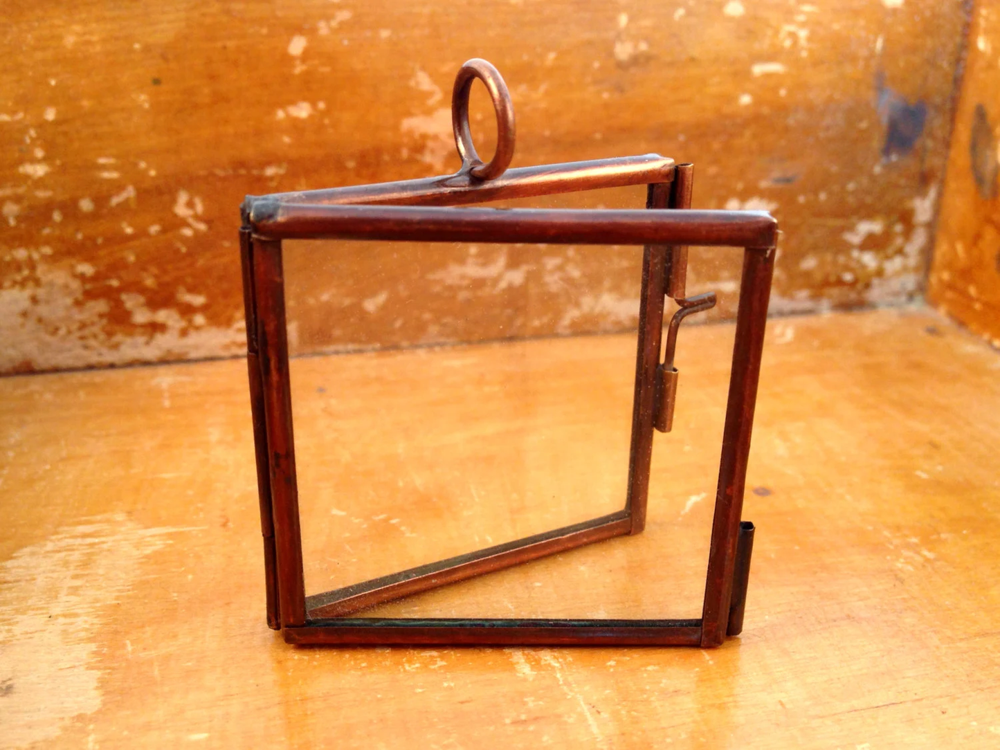 Double Sided Square Glass Frame Pendant Hinged Floating Locket Charm Vintage Style Antique Bronze Jewelry Supplies DIY