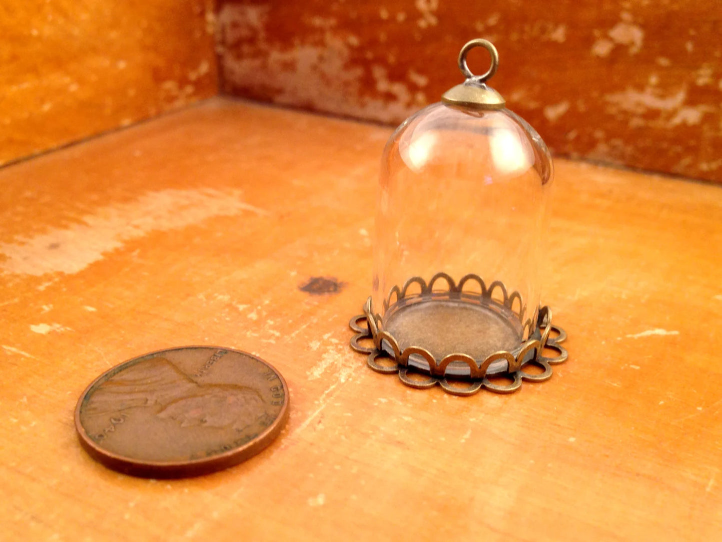 Small Glass Globe Cloche Dome Jewelry Making Kit