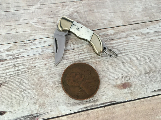 Miniature Folding Pocket Knife Pendant Charm for Jewelry Making